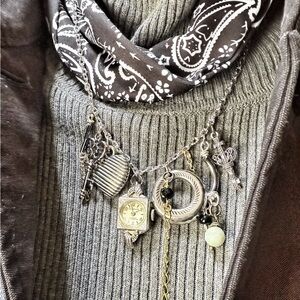 🐎 Vintage Bandana Layered Necklace — Western Heirloom Statement